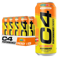 C4 frente lata pack 12 mostrando diseño y energía para entrenamientos