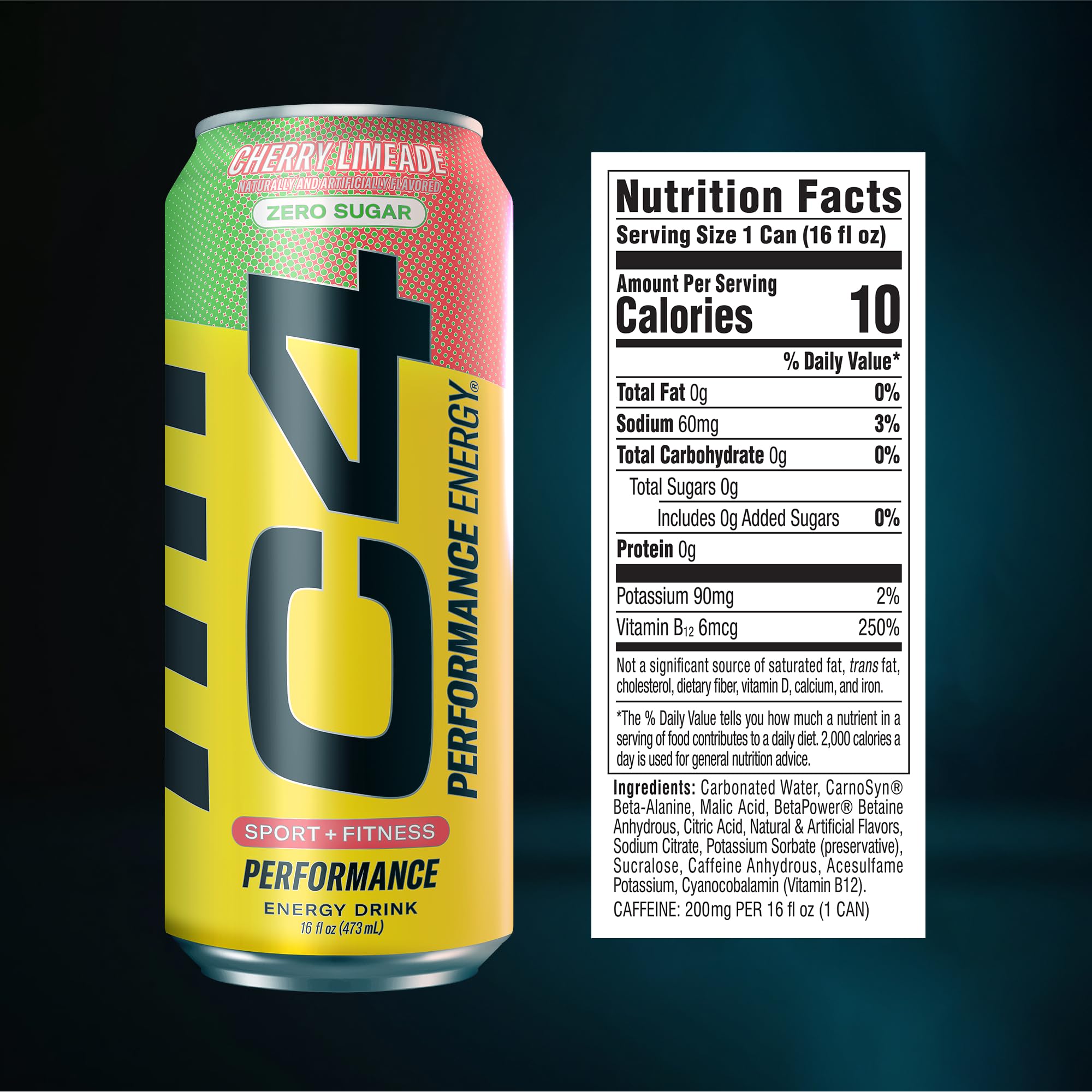 C4 can in outdoor setting portraying refreshment and active lifestyle