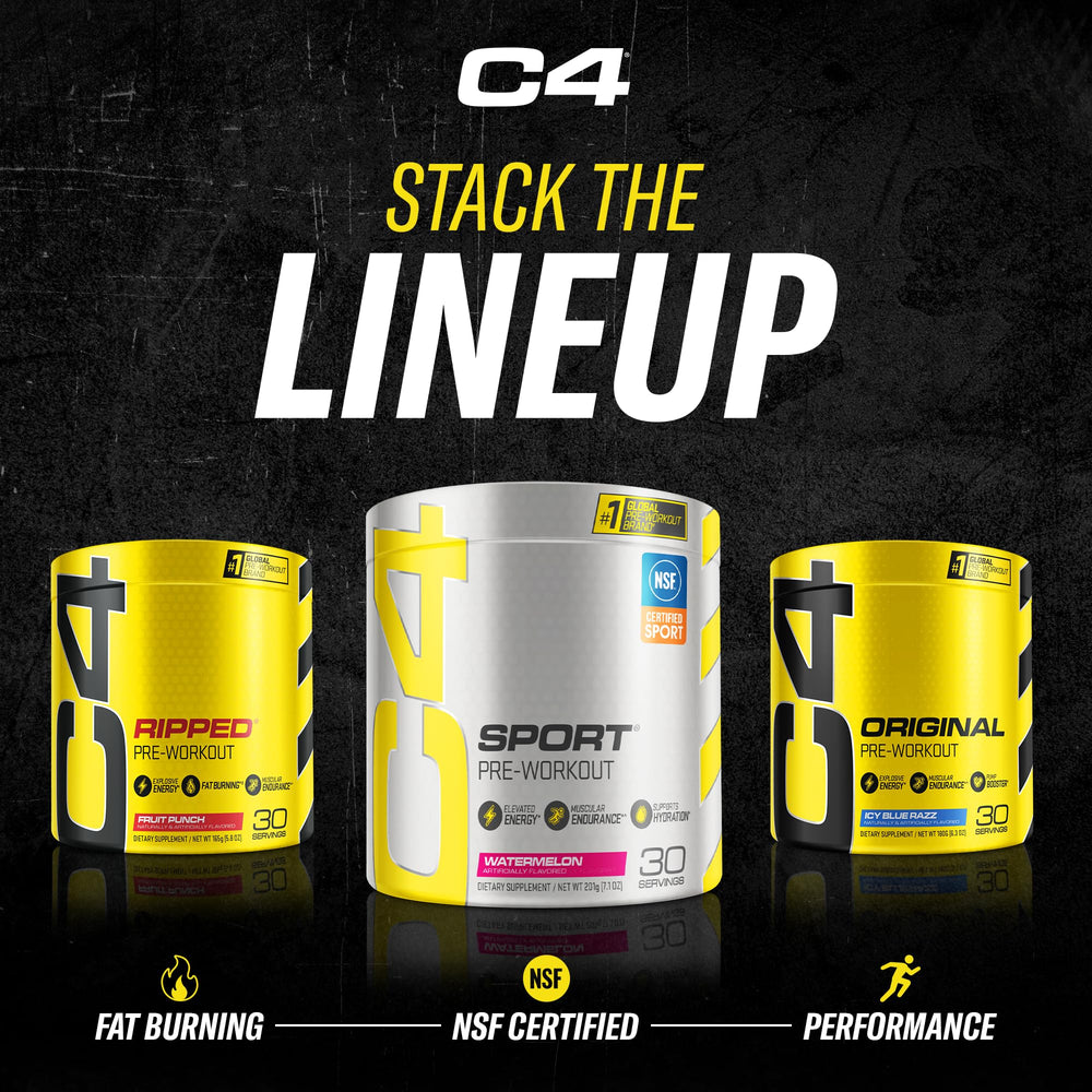 Athlete enjoying C4 Fruit Punch pre-workout demonstrating enjoyable flavor and focus benefit