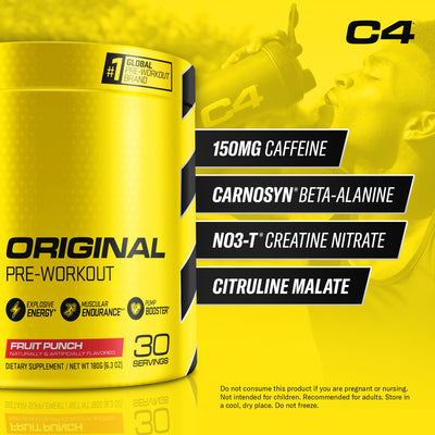 C4 powder close-up texture highlighting fine mixability and smooth dissolve benefit