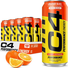 C4 performance front can showing branding and zero sugar benefit