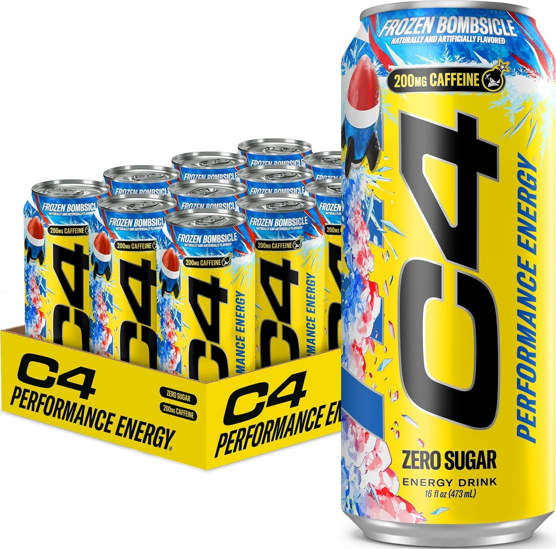 C4 front packaging showing 12-pack and bold branding for quick selection