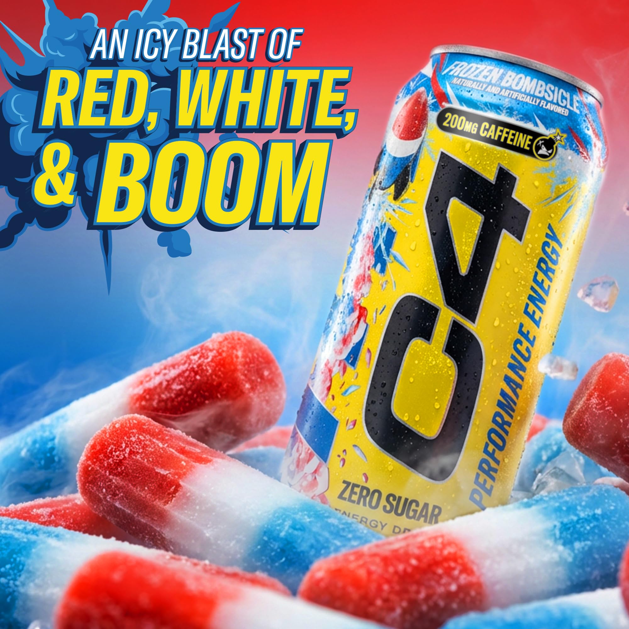 C4 can beside workout gear showing brand energy boost for training