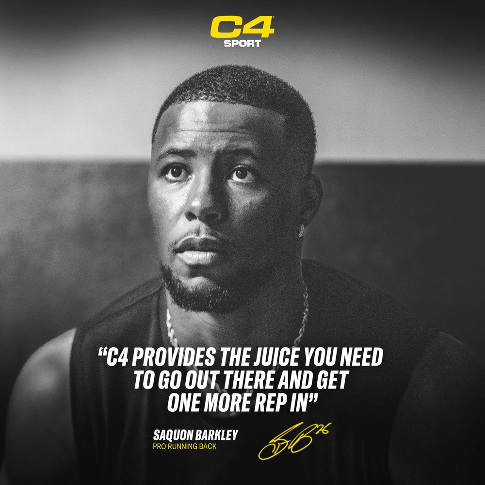 C4 in lifestyle scene outdoors showing refreshing flavor and training readiness benefit