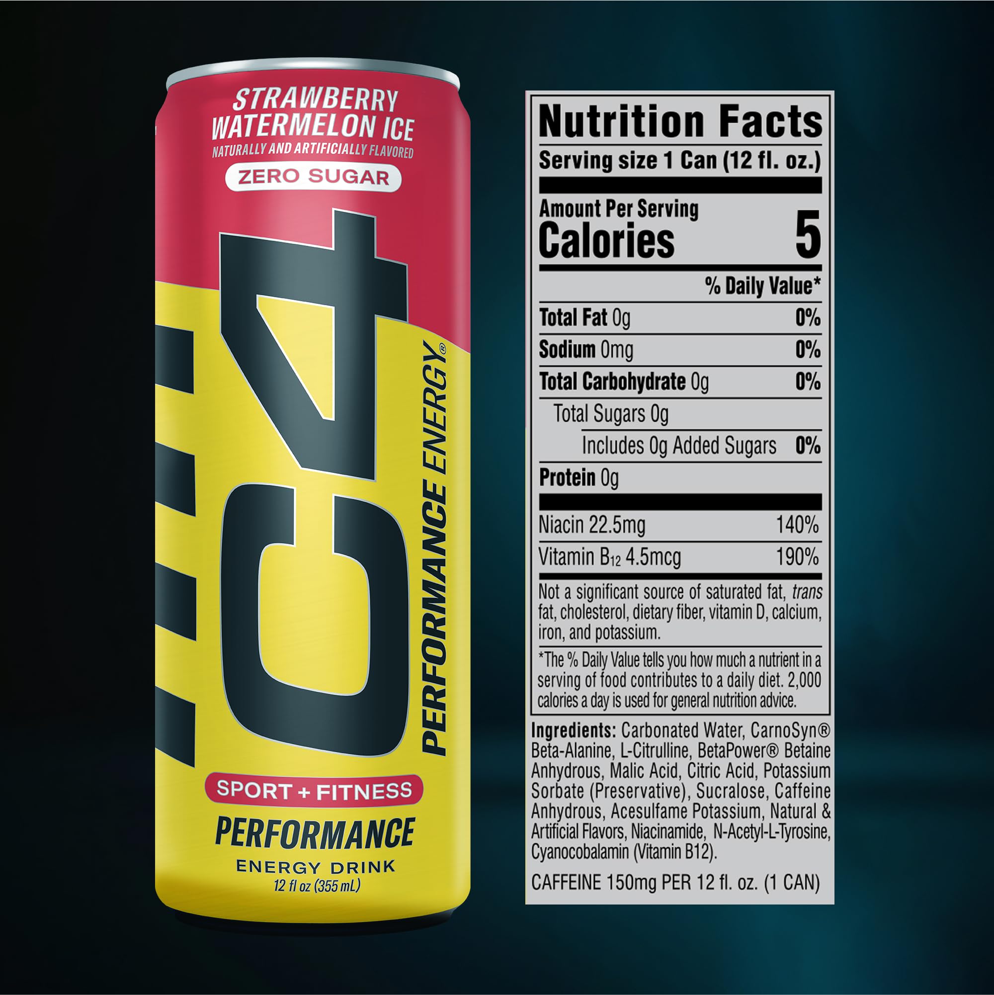 C4 atleta sosteniendo lata antes de entrenar para impulso energético