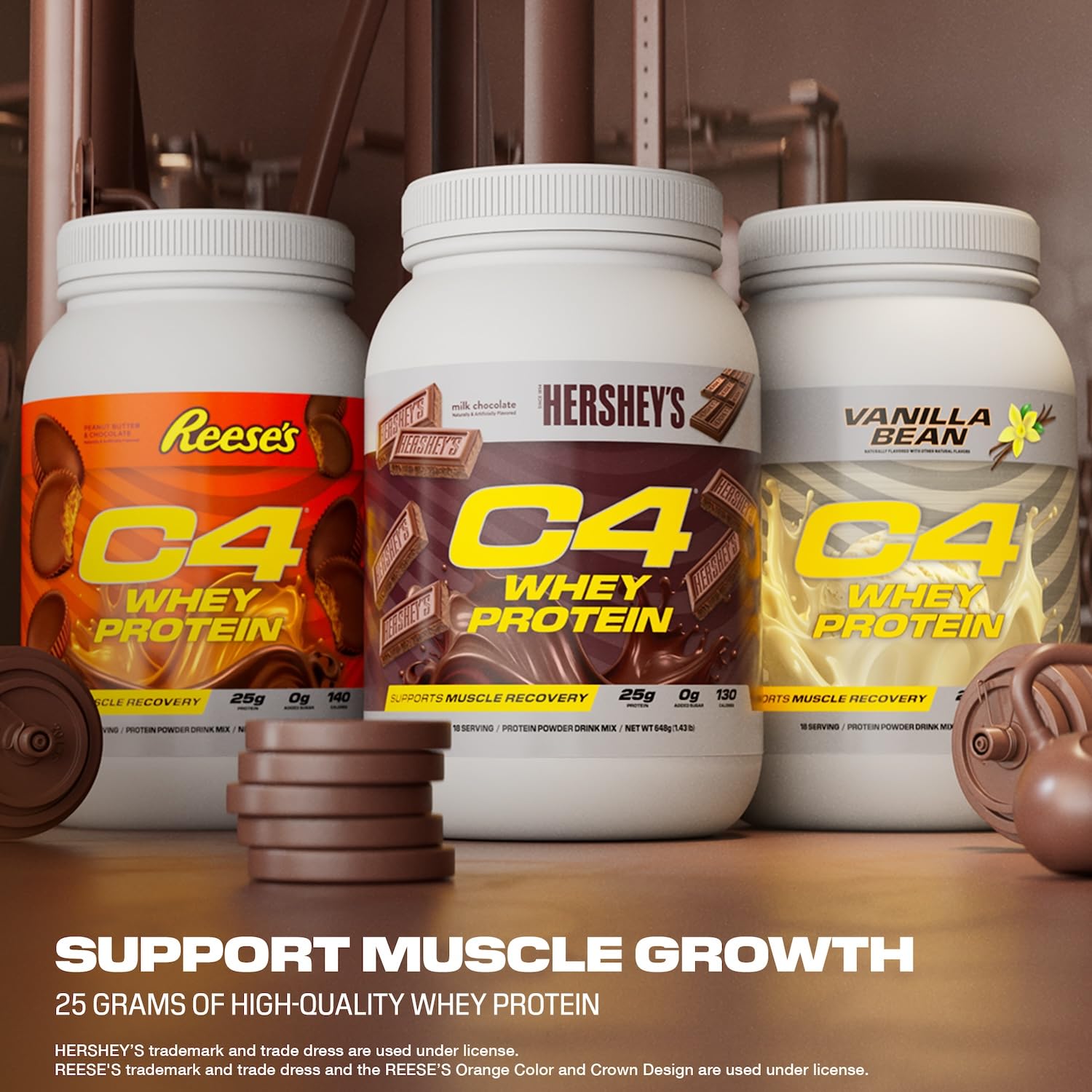 C4 Whey en cocina junto a desayuno proteico para complementar la dieta