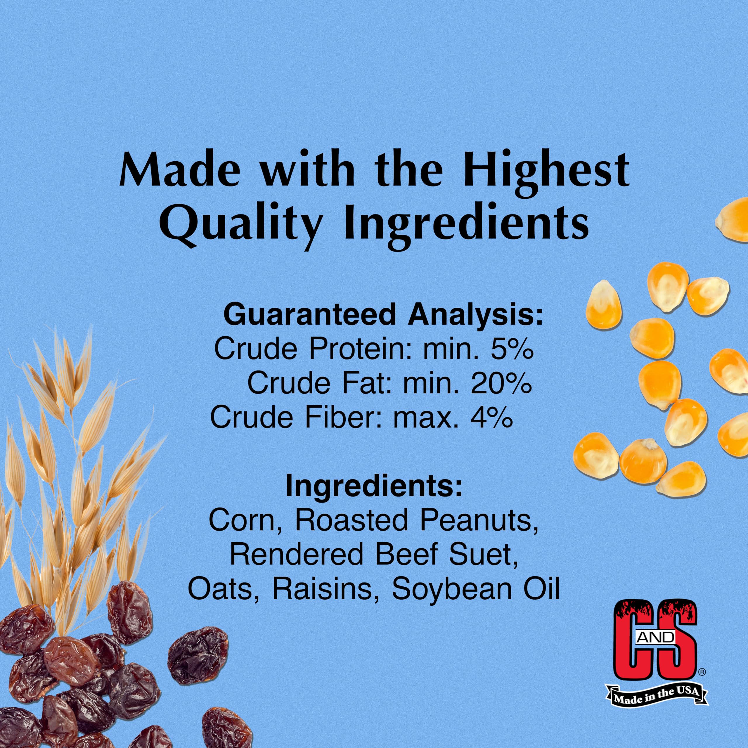 C&S nuggets colocadas en comedero de alambre, atraen carpinteros
