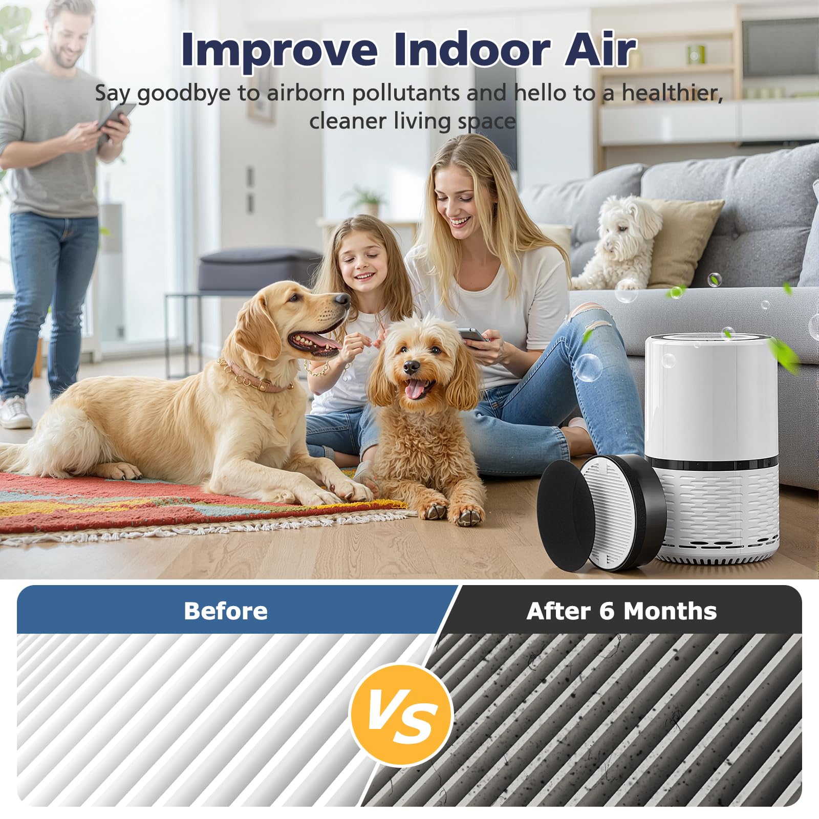Cabiclean instalación en purificador LEVOIT LV-H-132 para cambio rápido