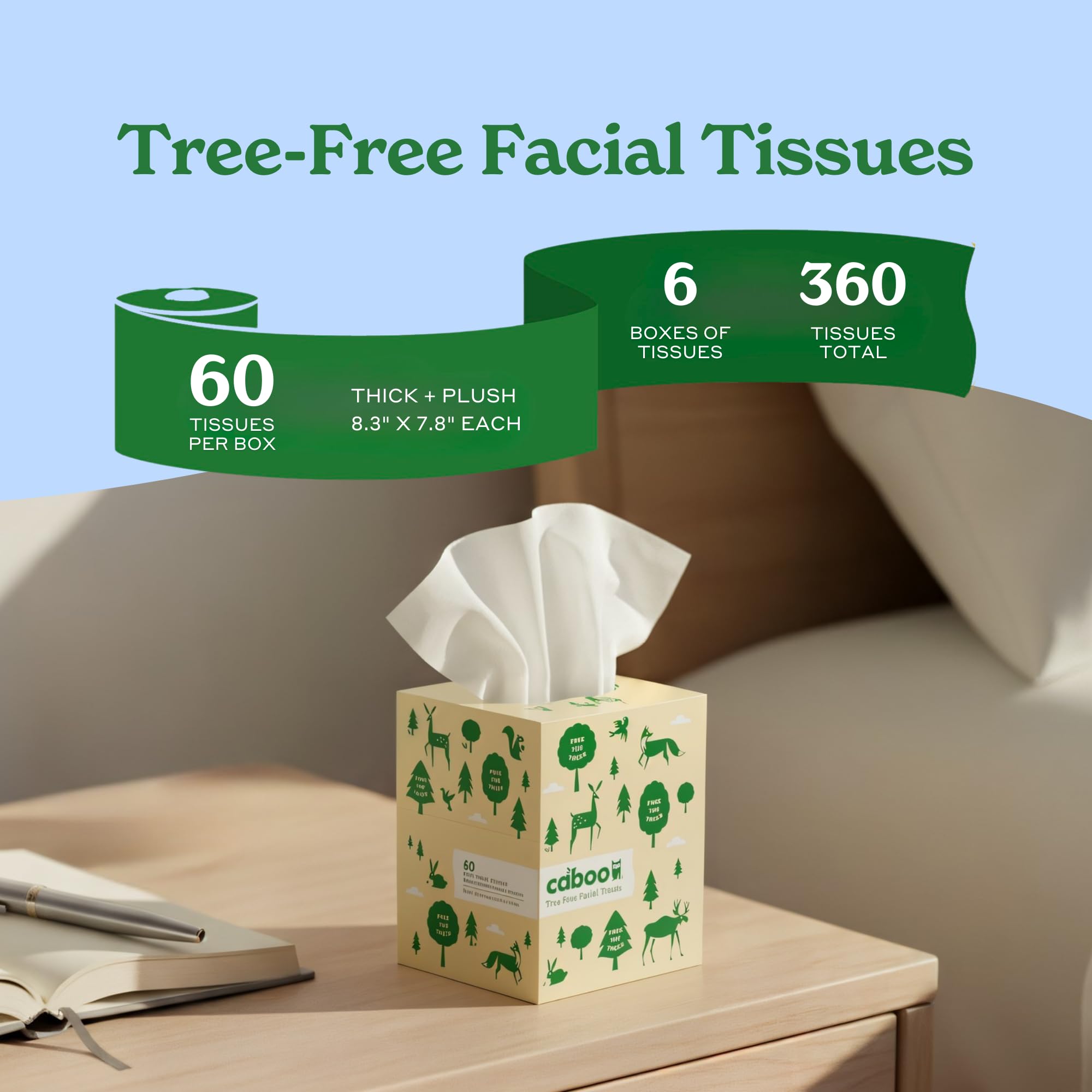 Caboo tissue in hand demonstrating gentle feel and easy dispensing