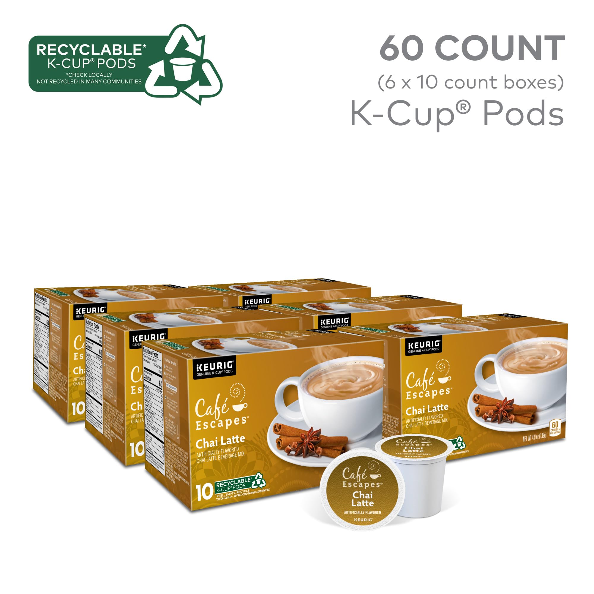 Café Escapes cápsula K-Cup vista superior, preparada para tu cafetera
