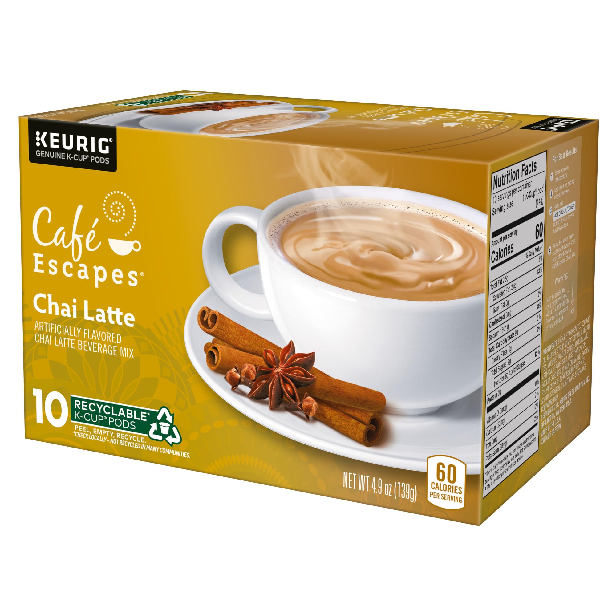 Café Escapes cápsula junto a una taza para comparar tamaño práctico