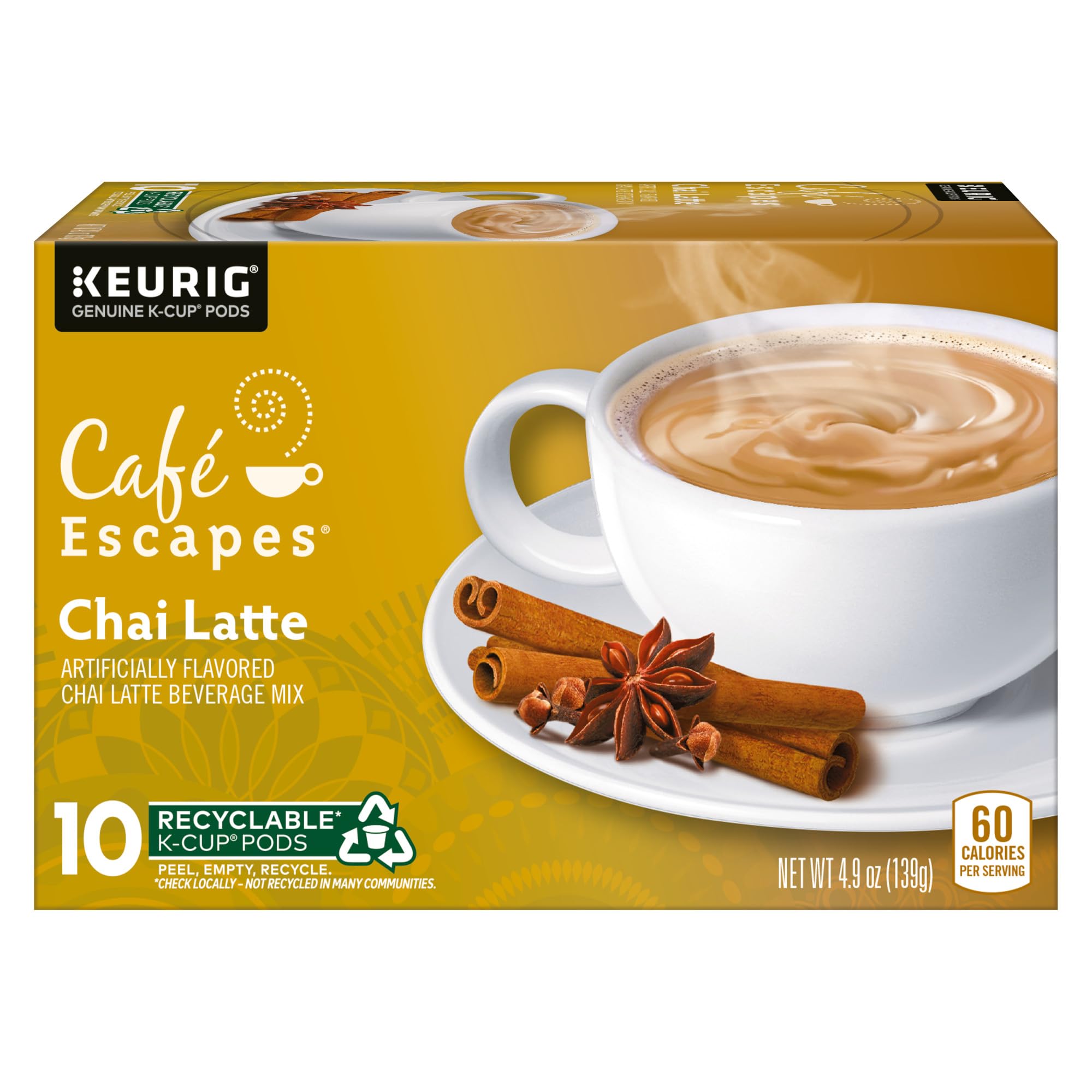 Café Escapes especias (canela, cardamomo) subrayando sabor aromático