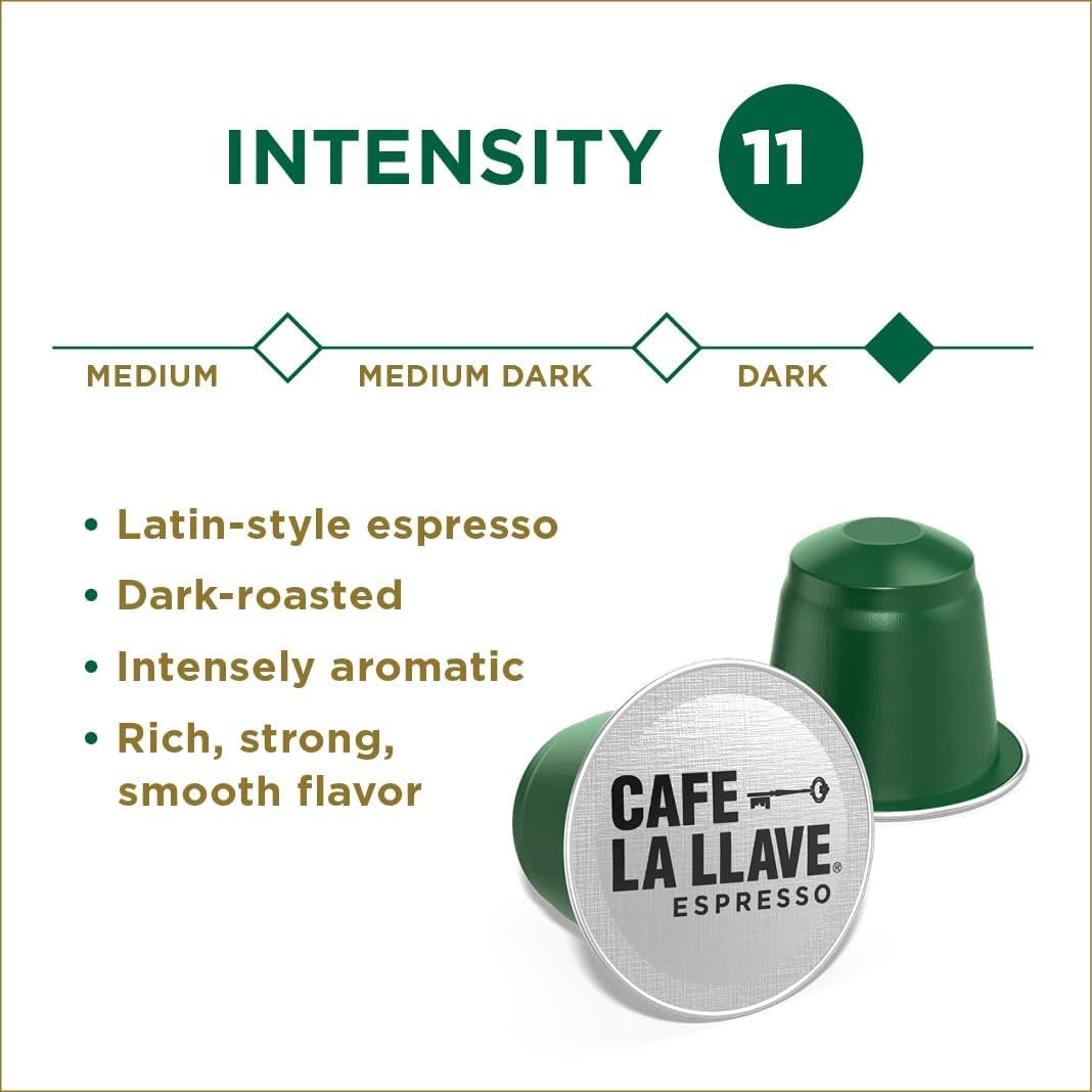 Café La Llave cápsula de aluminio en primer plano preservando frescura