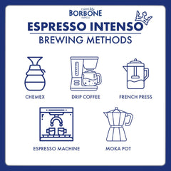 Caffè Borbone espresso servido con crema intensa y aspecto apetitoso
