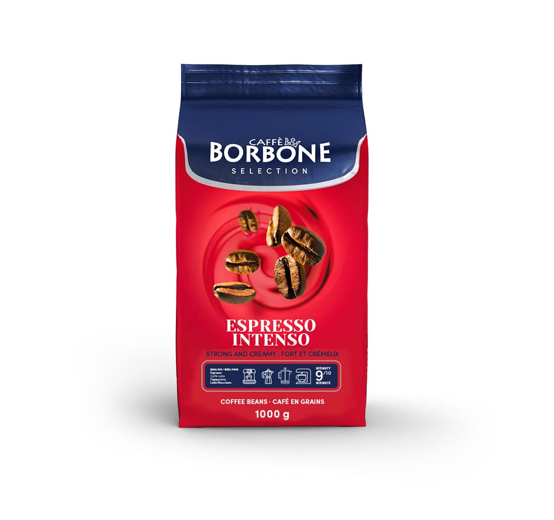 Caffè Borbone frente del empaque mostrando la bolsa y beneficio de conservación
