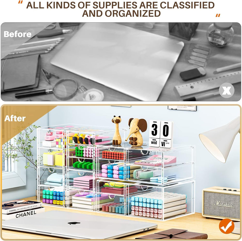 caktraie organizador sobre encimera de baño protegiendo productos
