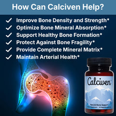 Calciven detalle de etiqueta con ingredientes clave y claridad nutricional