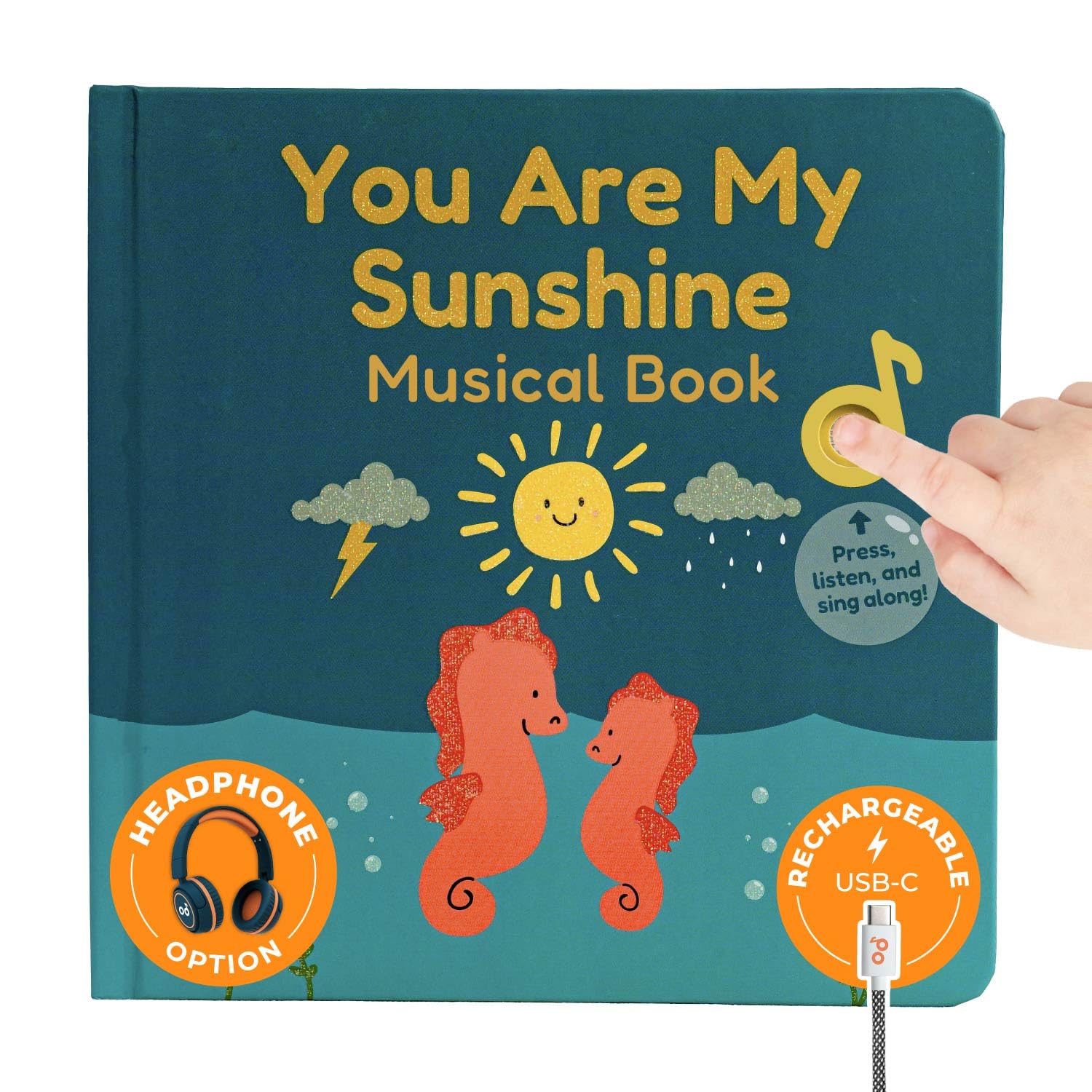 Cali's Books front cover showing cheerful weather artwork and title, inviting play