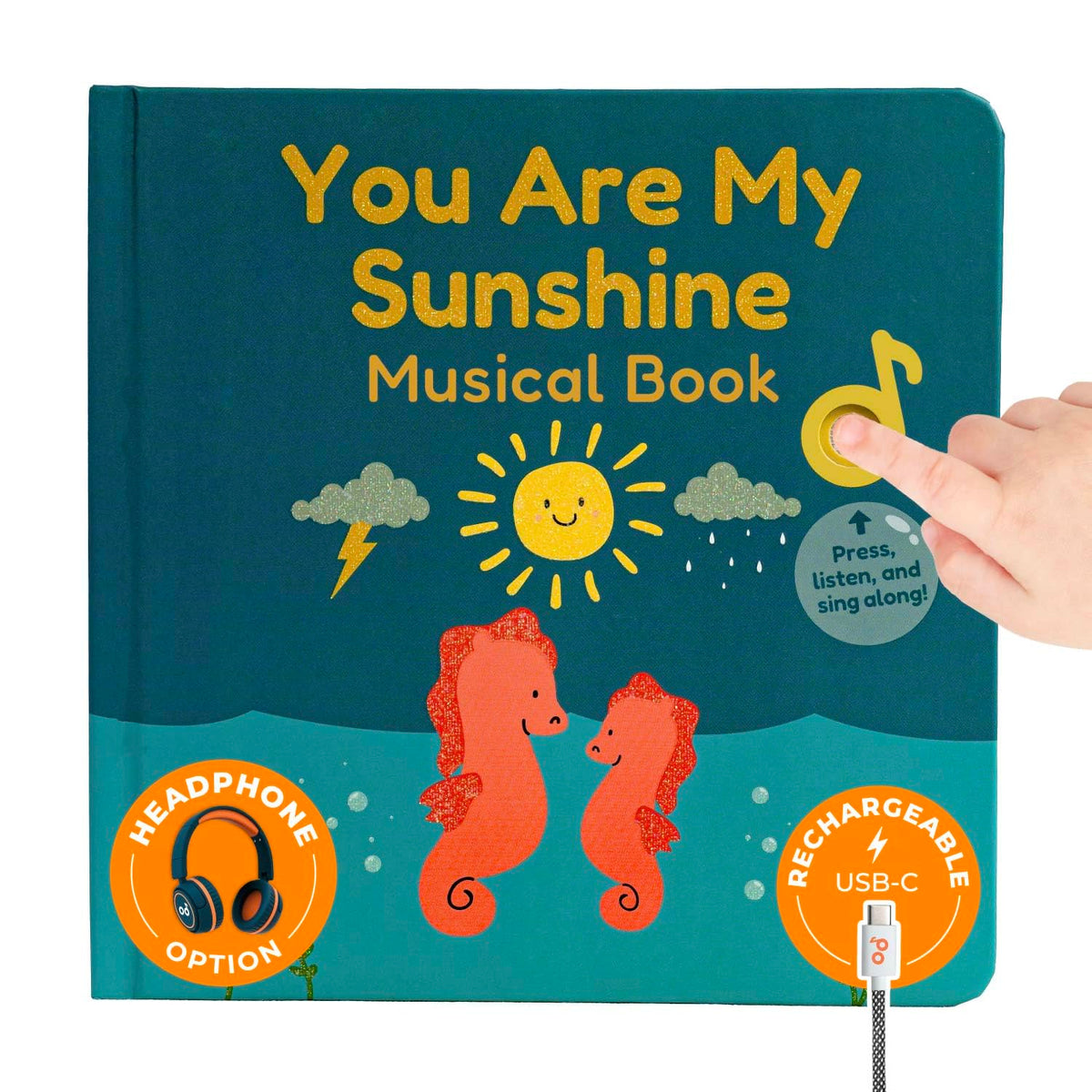 Cali's Books front cover showing cheerful weather artwork and title, inviting play