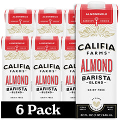 Califia Farms front packaging showing shelf-stable barista milk and convenience