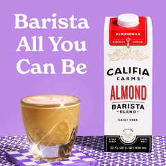 Califia Farms top pour spout demonstrating easy pouring and spill control