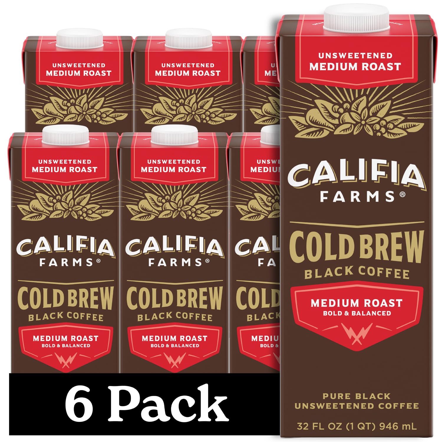 Califia Farms frontal del envase 32 oz mostrando marca y formato práctico