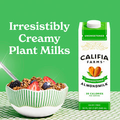 Califia Farms textura cremosa en cuchara que facilita mezclas y recetas
