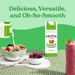 Califia Farms vertido en café para lograr espuma y sabor neutro