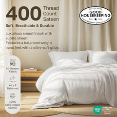 California Design Den fitted sheet corner with elastic for secure mattress fit