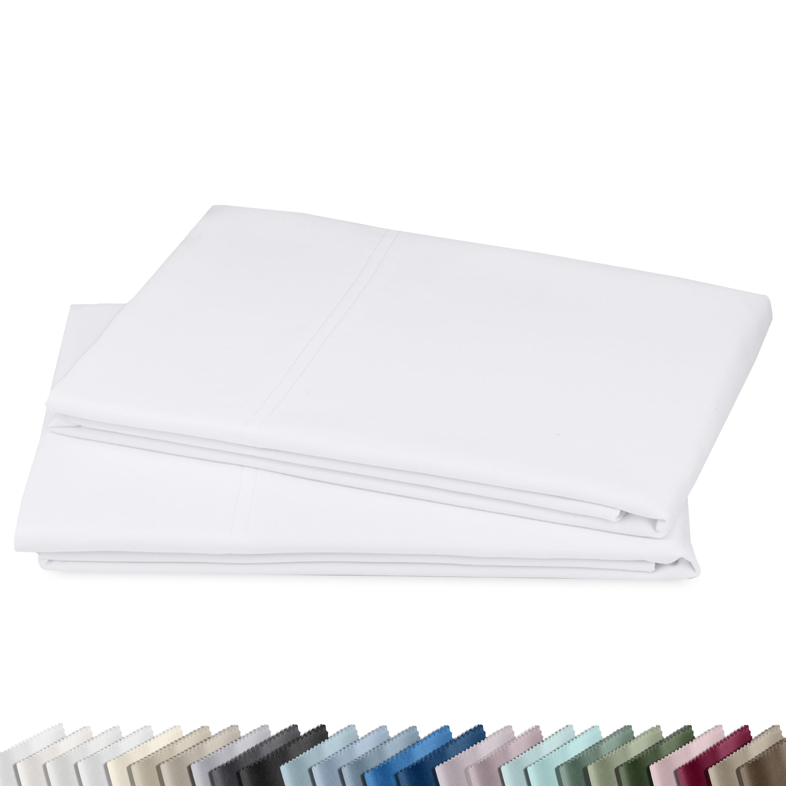 California Design Den front packaging showing two white pillowcases and brand appeal