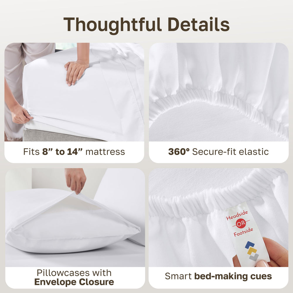 California Design Den fundas de almohada con cierre tipo sobre que mantienen la almohada protegida y ordenada