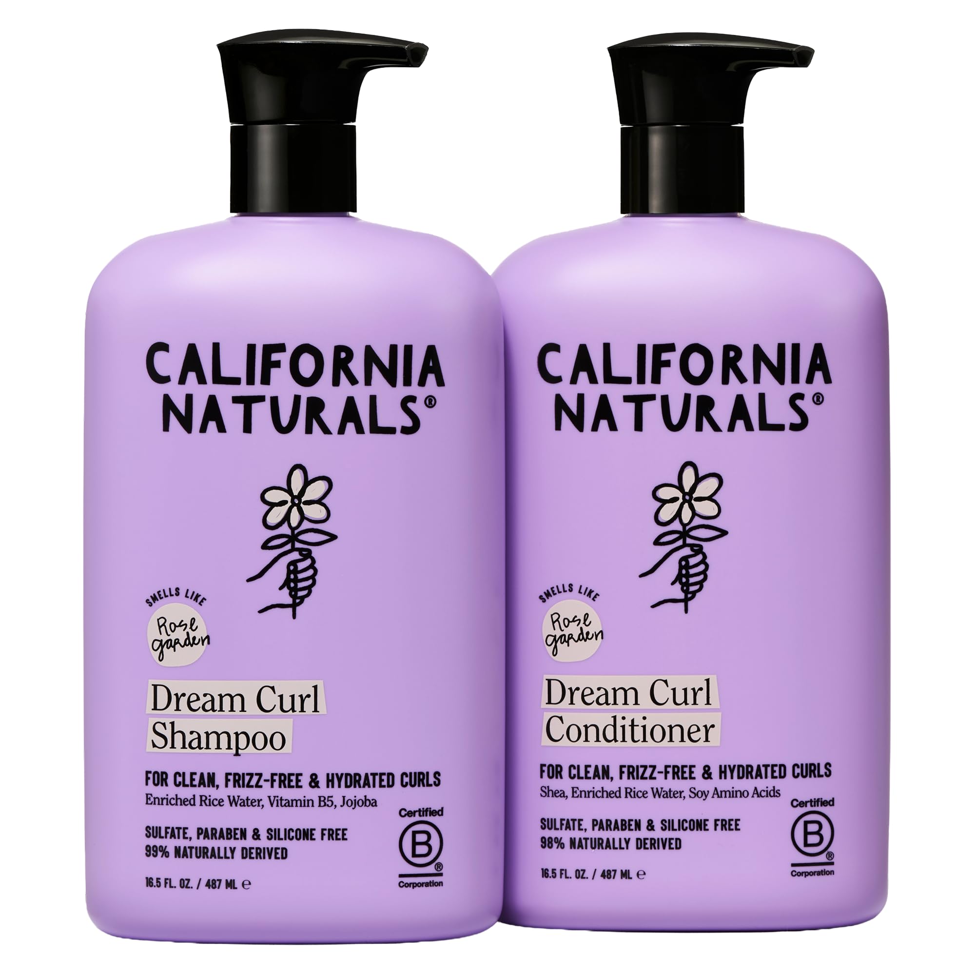 California Naturals vista frontal del pack mostrando champú y acondicionador
