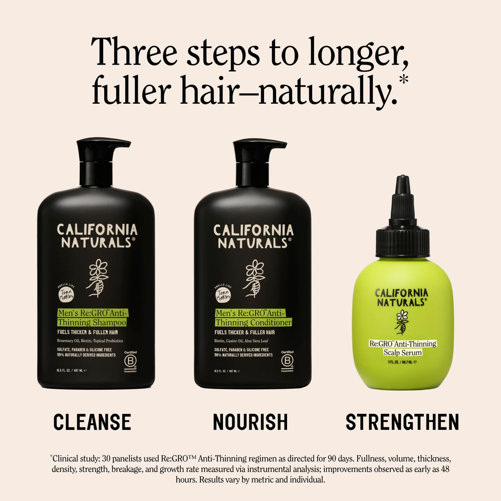 California Naturals ambiente de baño lifestyle mostrando rutina capilar completa