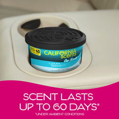 California Scents lata colocada en portavasos del coche para ambiente fresco
