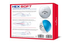 Callaway Hex Soft primer plano de la textura HEX para vuelo estable y menos spin