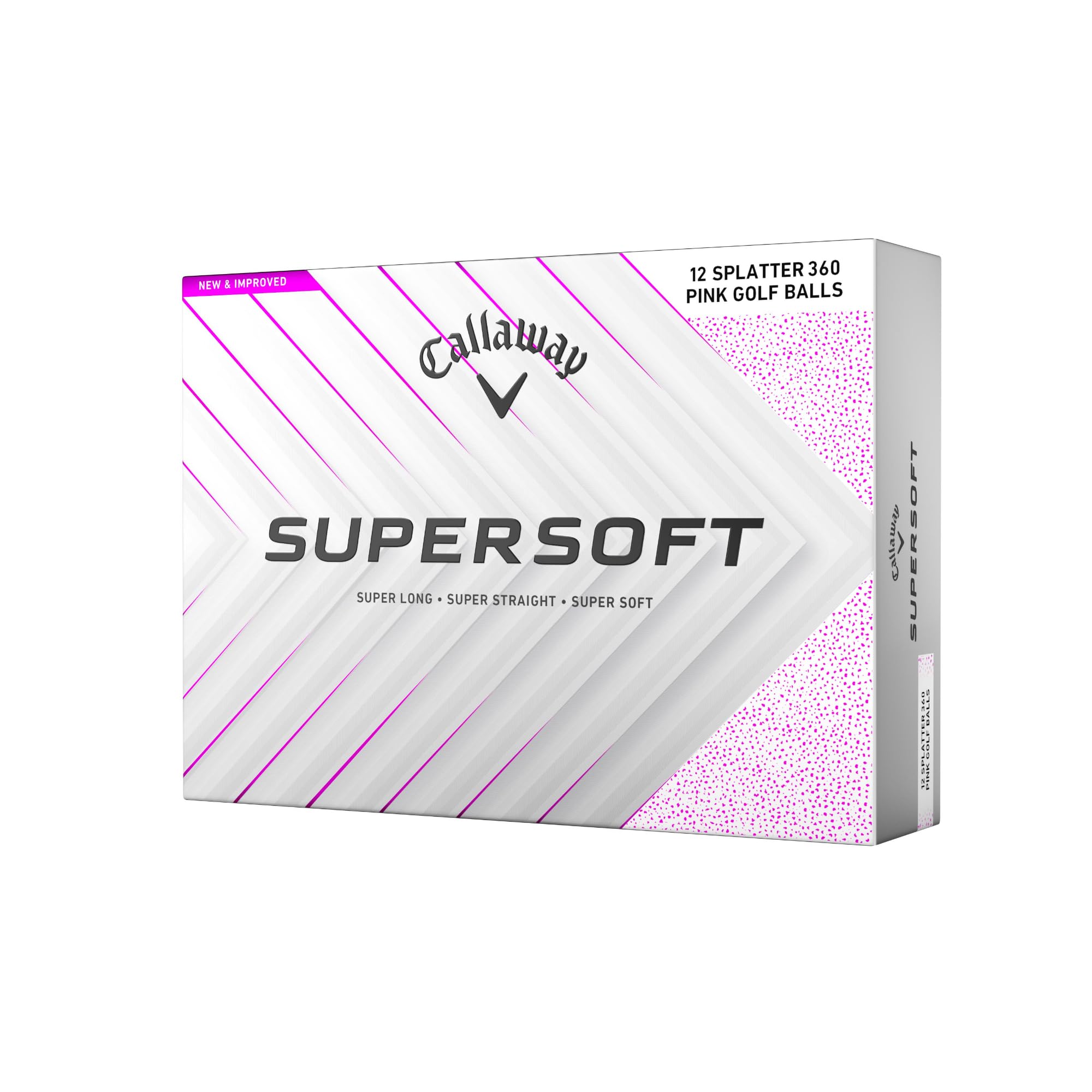 Callaway pelota frontal con diseño Pink Splatter para mejor visibilidad
