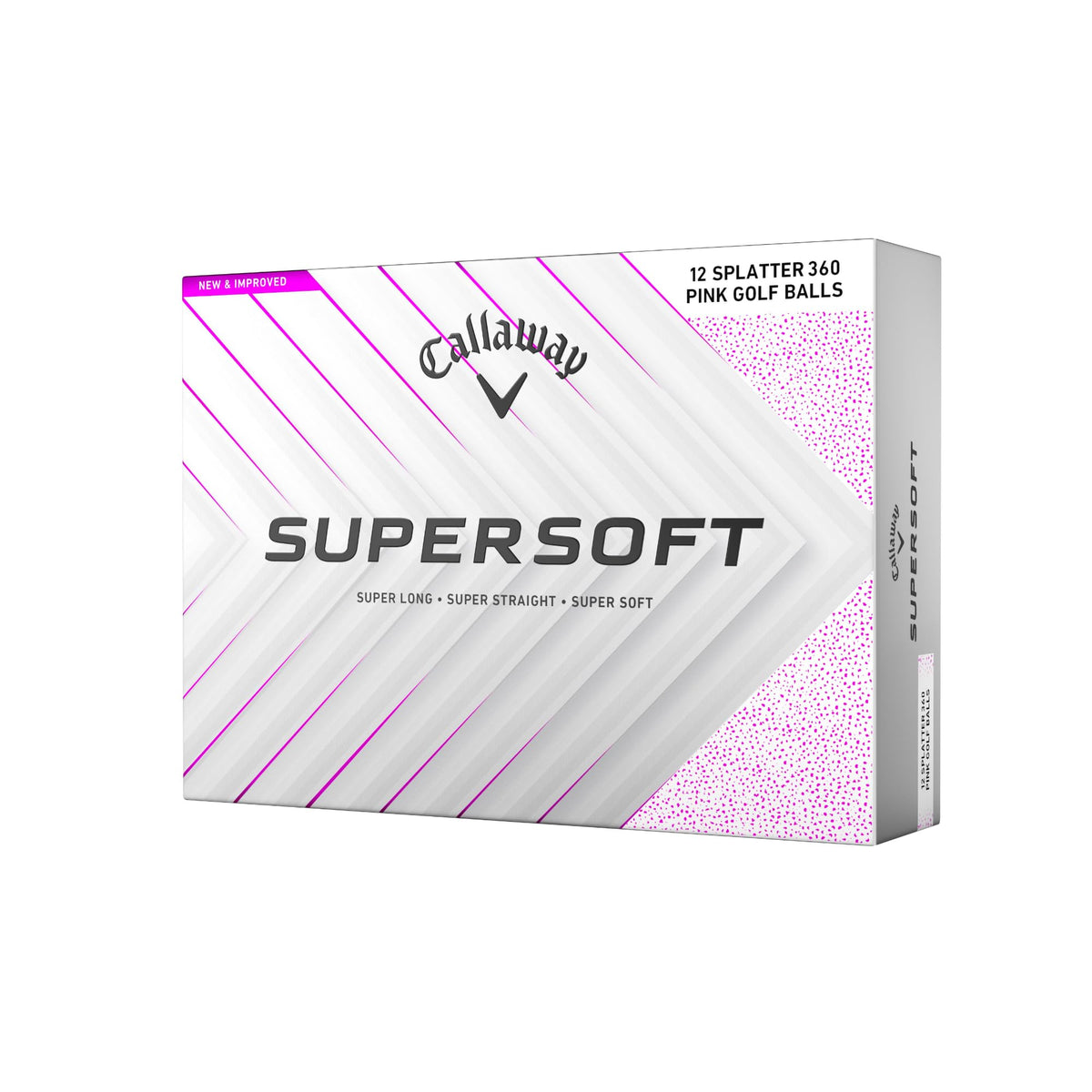 Callaway pelota frontal con diseño Pink Splatter para mejor visibilidad