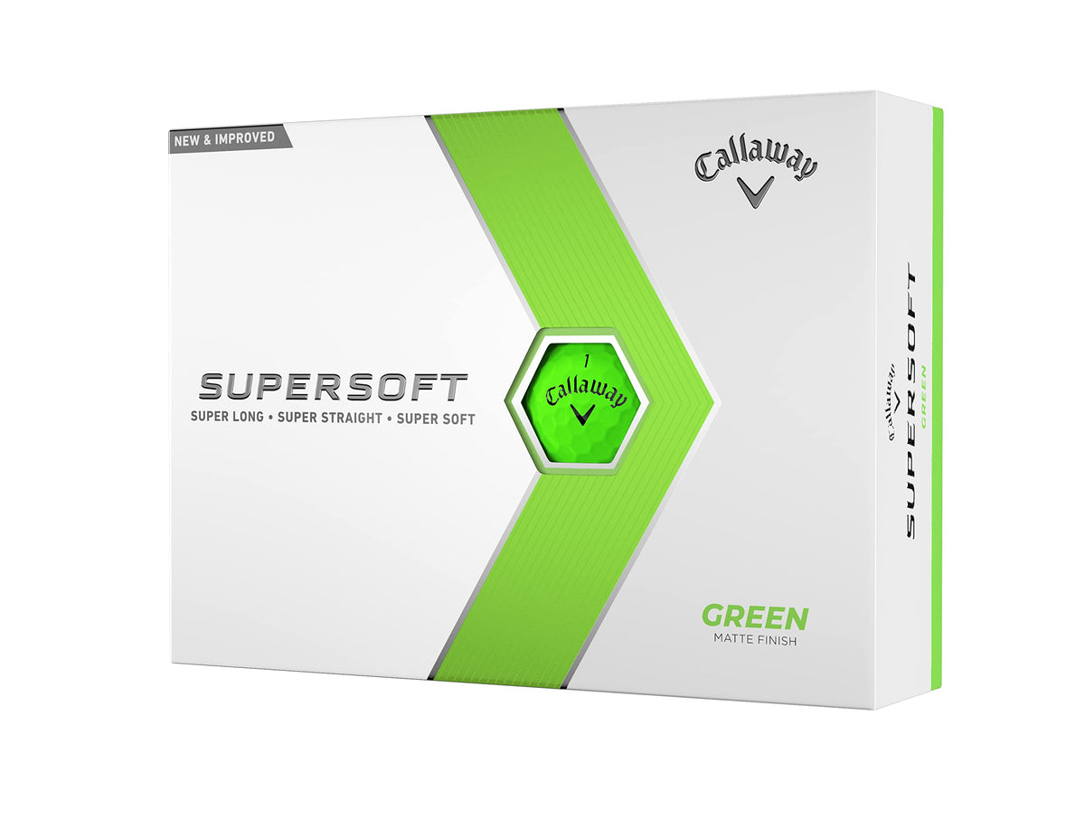 Callaway Supersoft 2023 verde vista frontal con enfoque en diseño y visibilidad