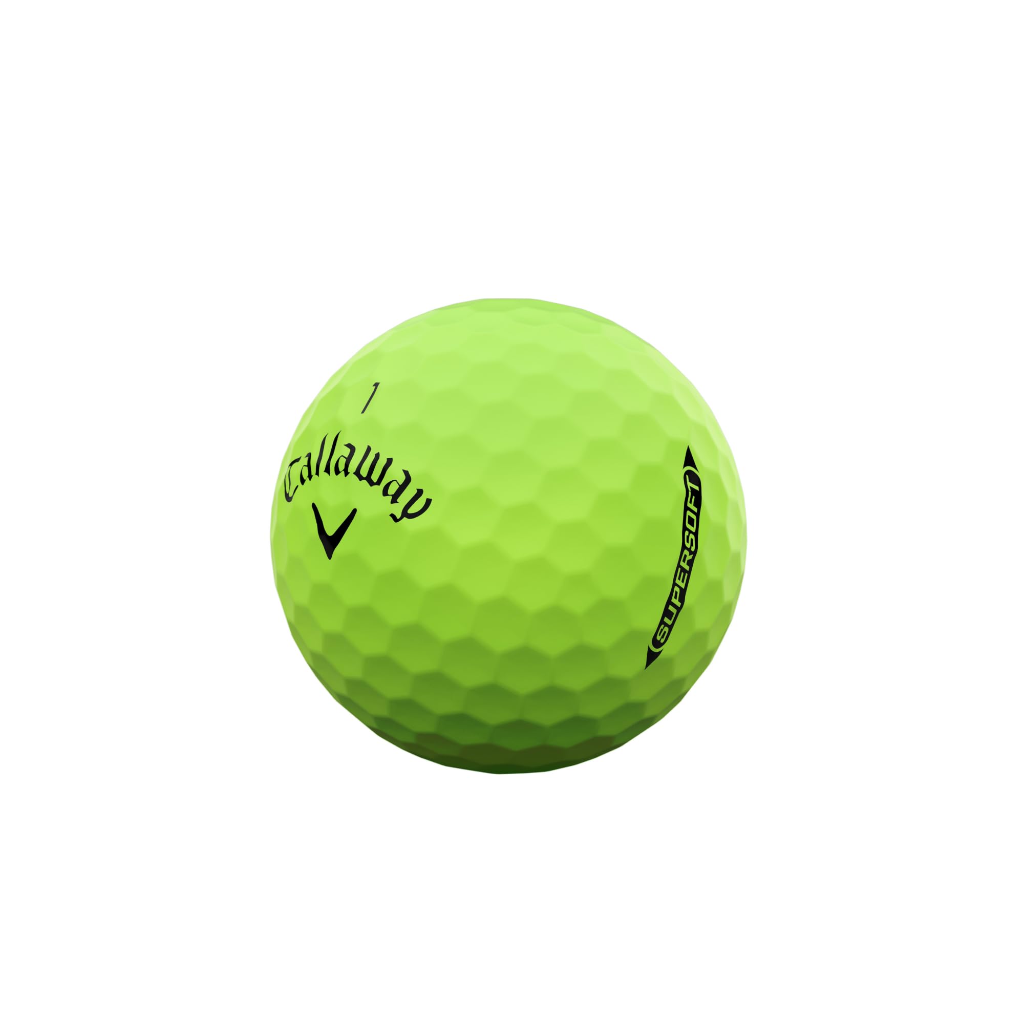 Callaway Supersoft bola en vuelo durante golpe, demuestra distancia y control