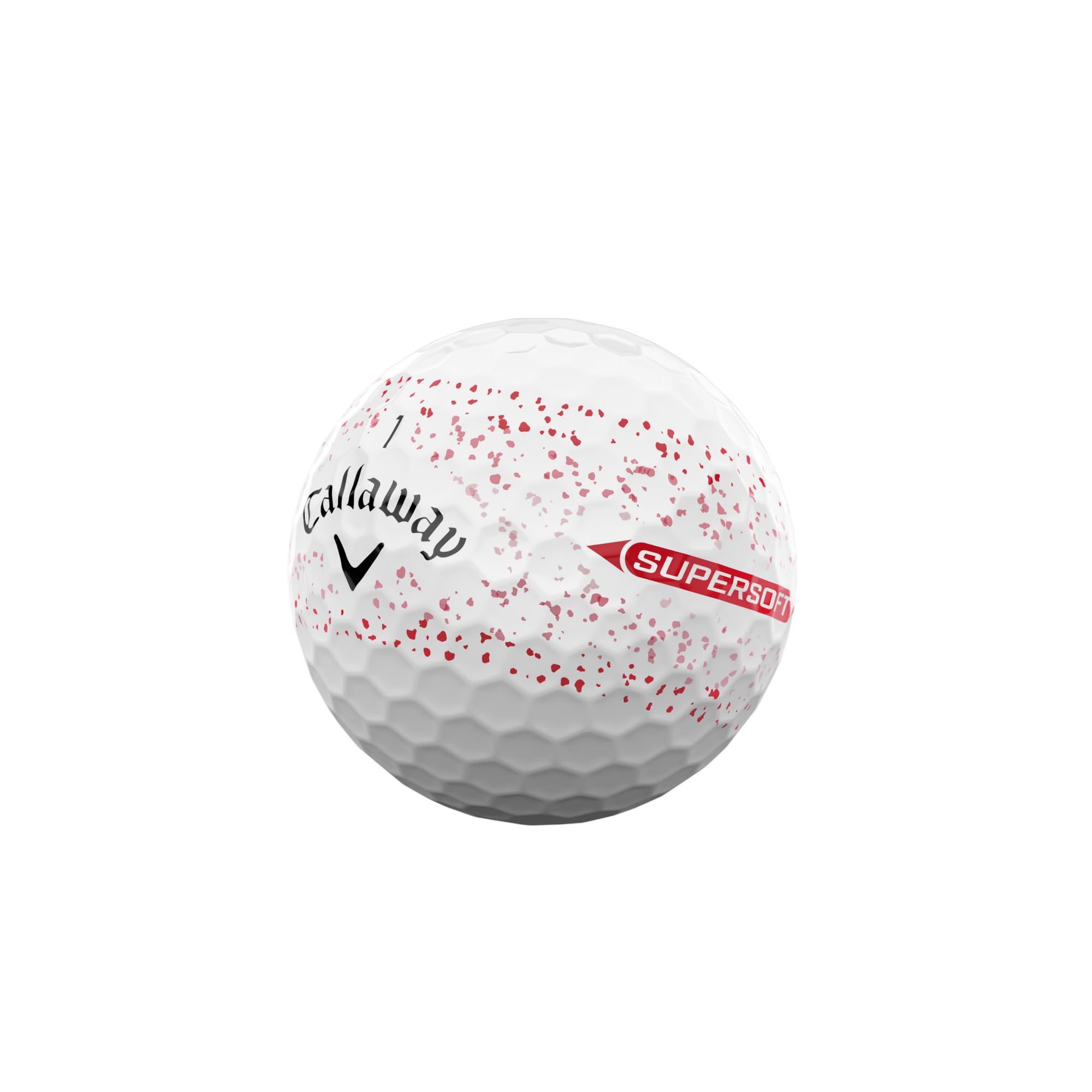Callaway Supersoft bola en green durante putt demostrando visibilidad y alineación