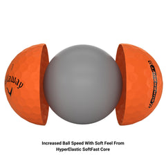 Callaway Supersoft bola en el green demostrando control y recorrido
