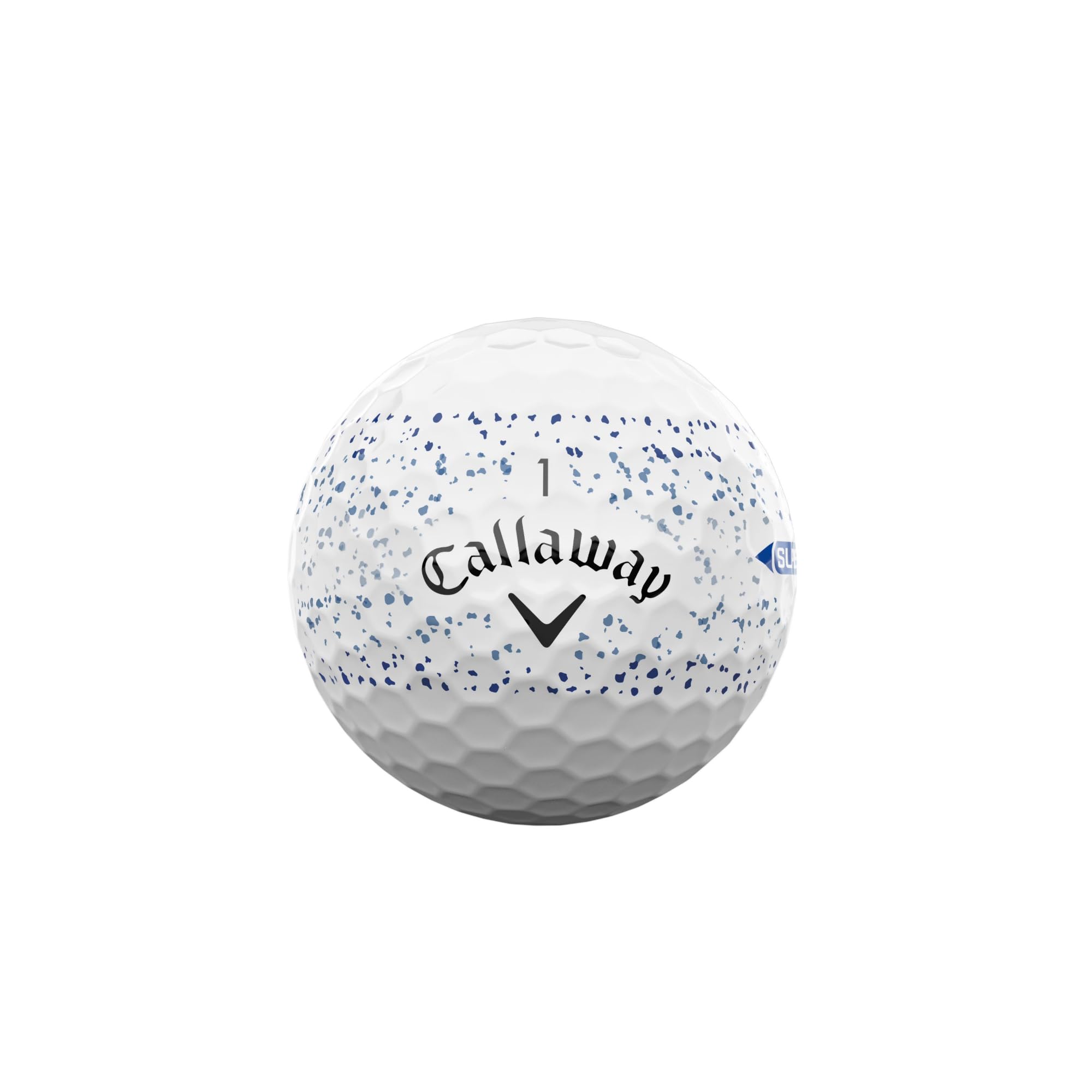 Callaway primer plano del patrón blue splatter que facilita ver el rodamiento