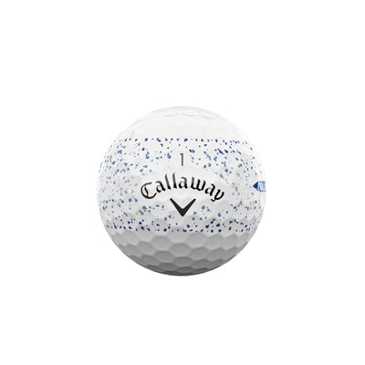 Callaway primer plano del patrón blue splatter que facilita ver el rodamiento
