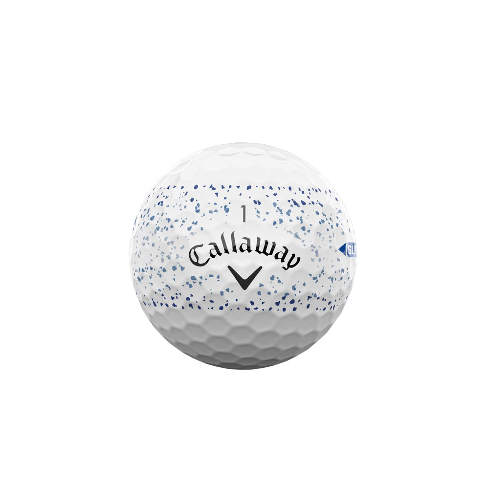 Callaway primer plano del patrón blue splatter que facilita ver el rodamiento