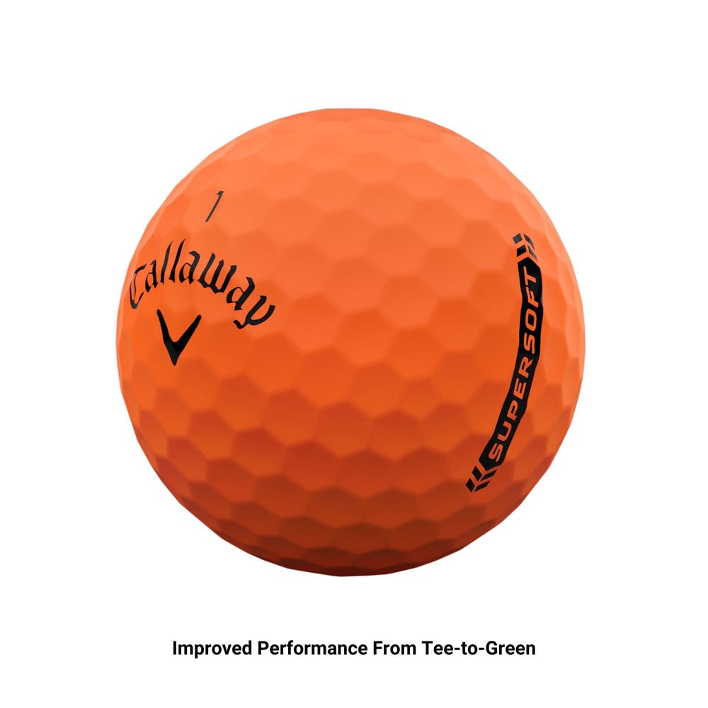Callaway Supersoft detalle ilustrado del núcleo HyperElastic para velocidad