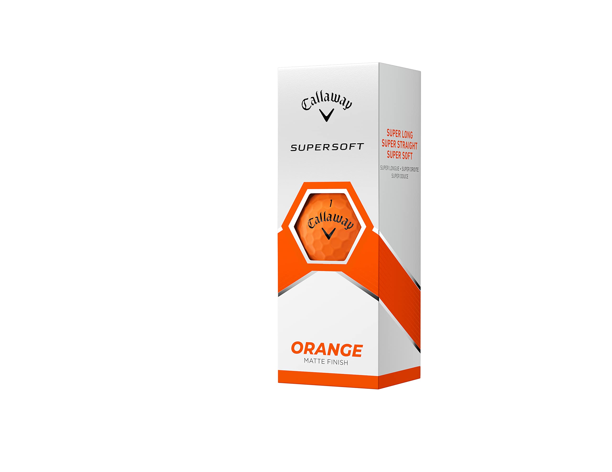Callaway Supersoft pack de 12 bolas naranja listo para llevar al campo