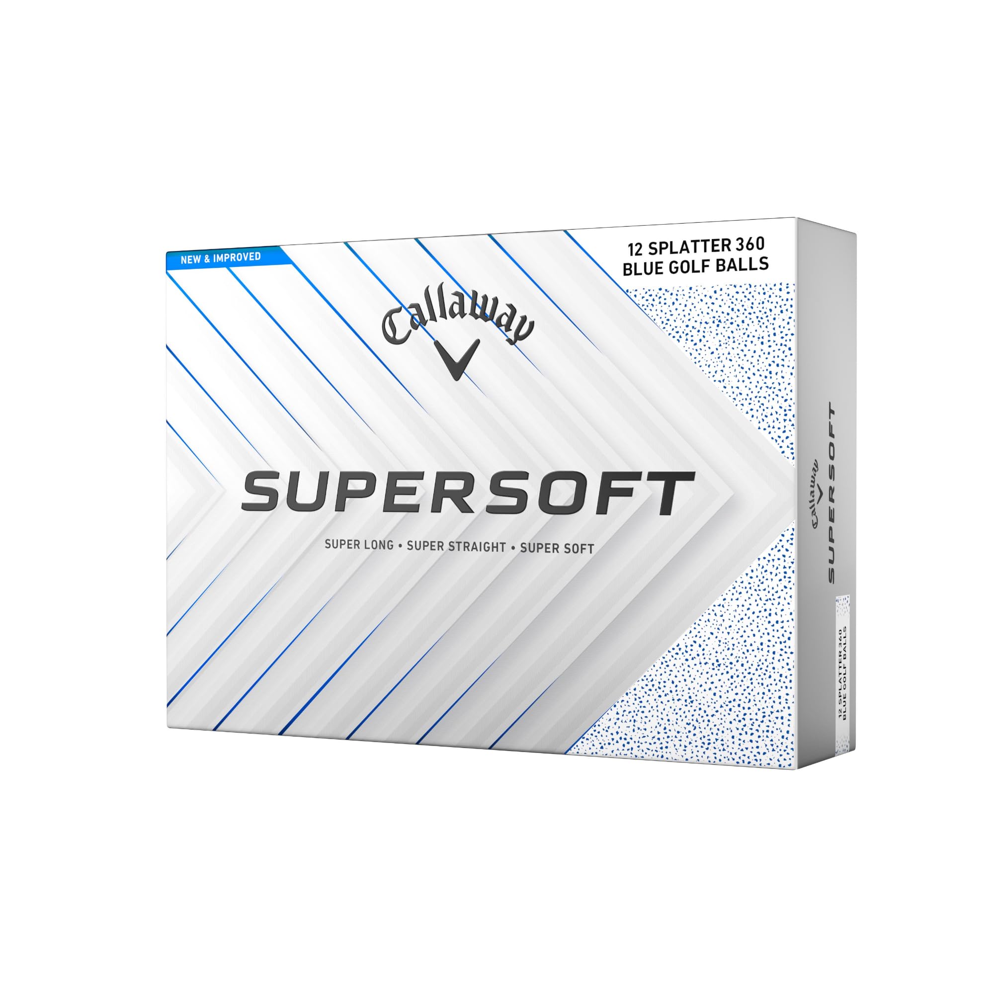 Callaway paquete frontal mostrando 12 pelotas, visibilidad y práctico almacenamiento