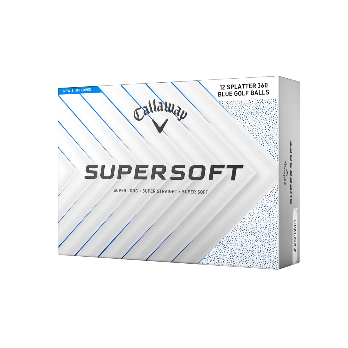 Callaway paquete frontal mostrando 12 pelotas, visibilidad y práctico almacenamiento