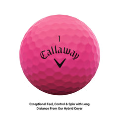 Callaway primer plano de textura y cubierta rosa, demuestra sensación suave