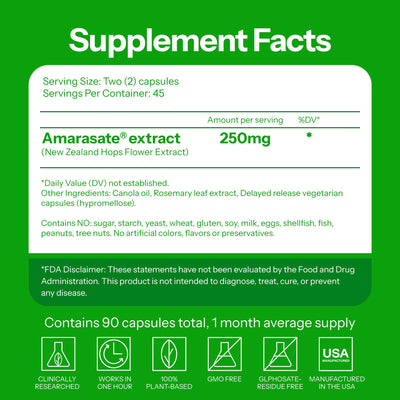 Calocurb capsules in hand demonstrating recommended pre-meal dosing and convenience